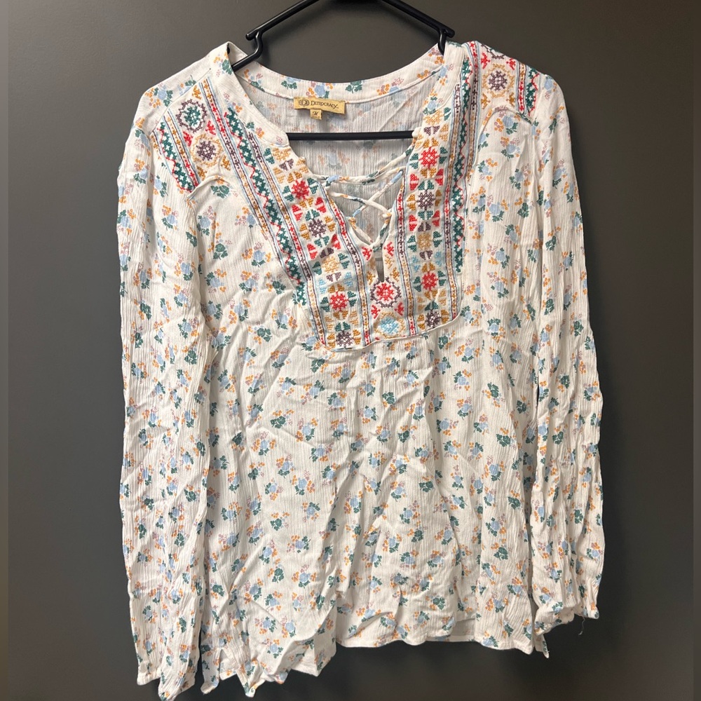 Democracy long sleeve top
